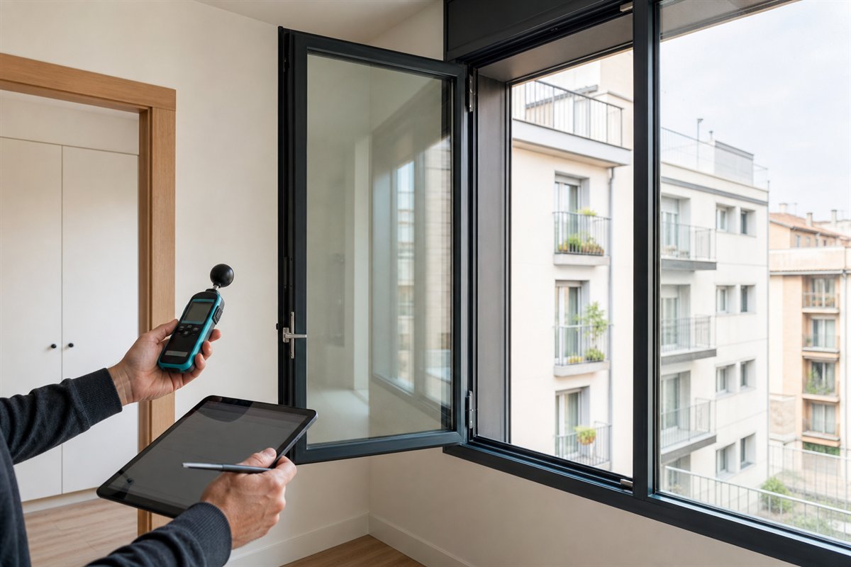 Comprobación de condiciones ambientales y ventilación en una vivienda